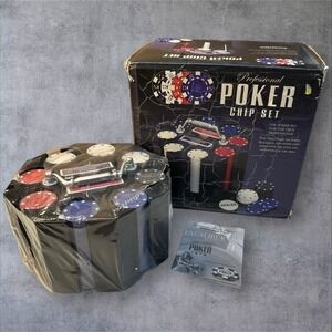 Professional Poker Chip Set Championship Edition Excalibur Electronics w/‎ Rules